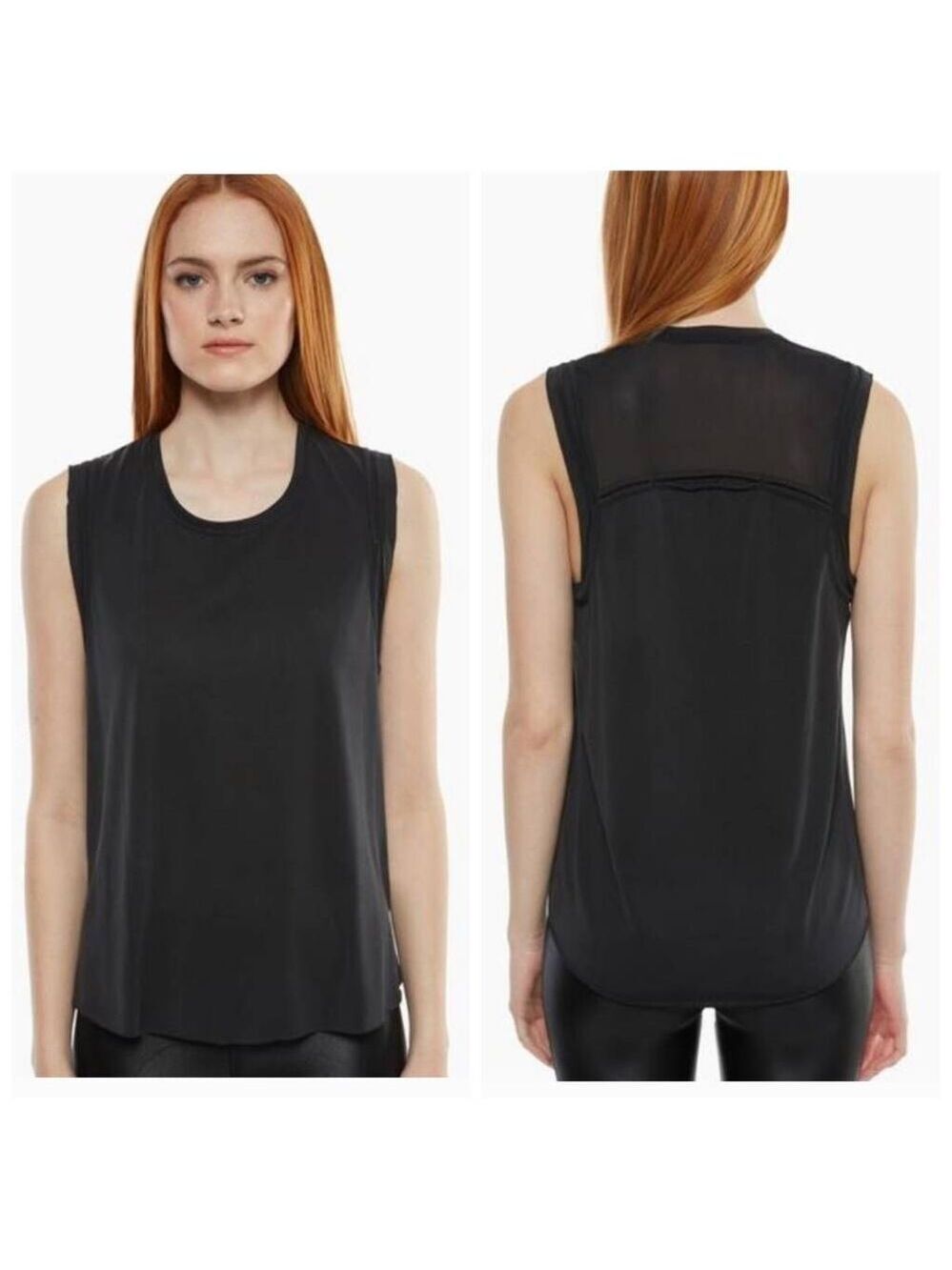 Koral Press Cupro Muscle Tank Black Size Small
